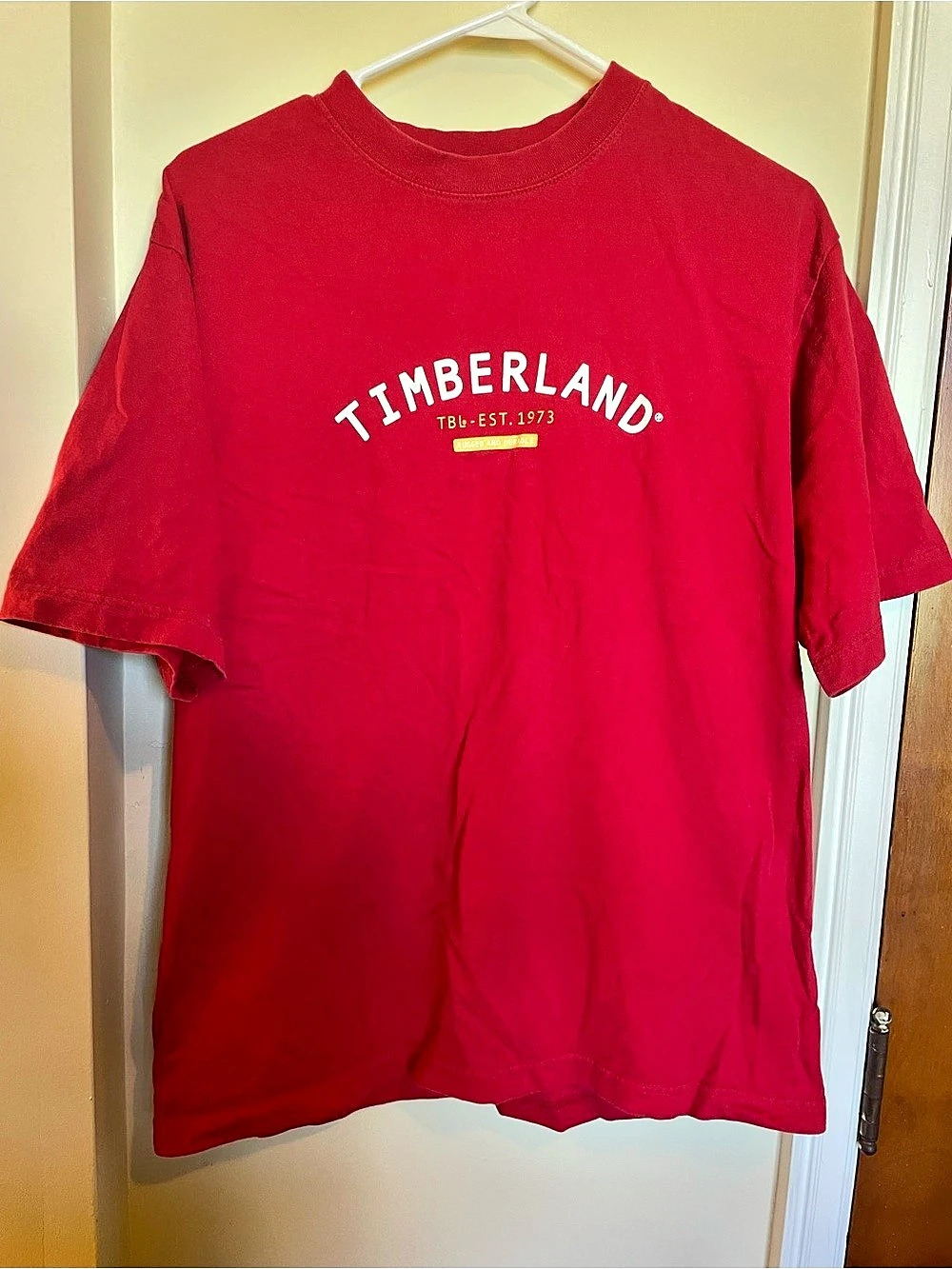 Timberland Short Sleeve Tee in Red Size Medium